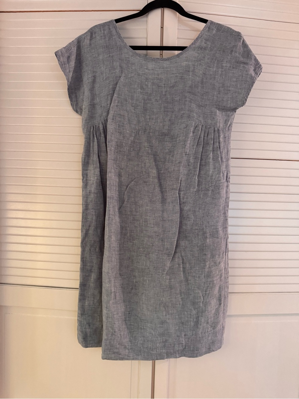 Studio. 412 Chambray Cotton Linen Shift Dress - Casual Women's Dress